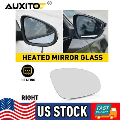 Passenger Side Mirror Glass For 2011-2019 Volkswagen VW Passat Jetta Beetle • $14.99