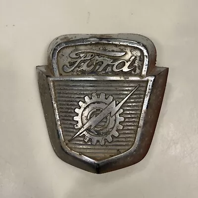 1950s Ford Truck Hood Emblem Lightning Bolt & Gear No 1 BAAA-16637-A • $29.99