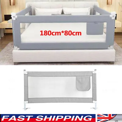Kid Bed Guard Toddler's Safety Bedguard Adjustable Sleeper Bed Rail 180*80CM • £17.84