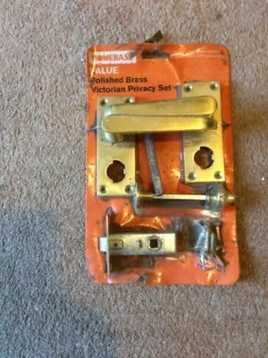 Homebase Brass Door Handle Set. New.  • £8