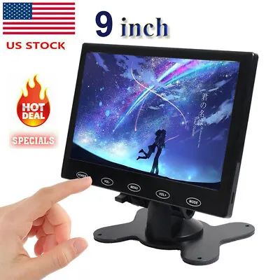 US-Mini 9  LCD CCTV Monitor HD PC Screen HDMI VGA AV RCA For Raspberry Pi DSLR • $62.88