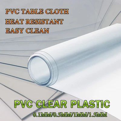 $6.50 • Buy Clear Plastic Table Cloth Plastic Vinyl Desk Pad Table Cover Protector Anti-mold