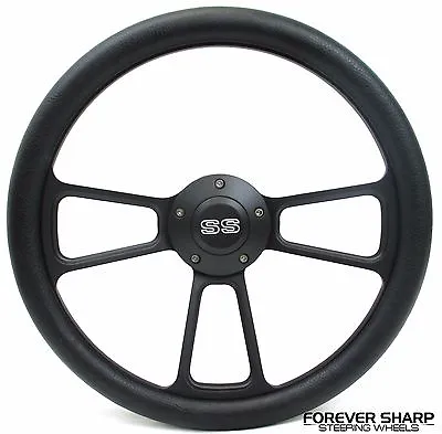 1969 - 1989 Chevrolet Camaro SS 14  Black Billet Steering Wheel Set W/ Adapter • $201.57