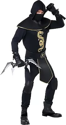 Elite Assassin Ninja Warrior Martial Arts Fancy Dress Up Halloween Adult Costume • $52.95