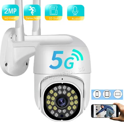 £19.55 • Buy 5G 1080P IP Camera Wireless WIFI Outdoor CCTV HD PTZ Smart Home Security IR Cam