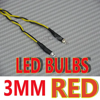 RC LED BULBS Pair On One Line 3mm RED • $4.99