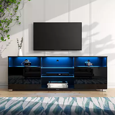 LED TV Stand - High Glossy Cabinet & Modern - Sturdy LED TV Stand - Easy Assembl • $206.15