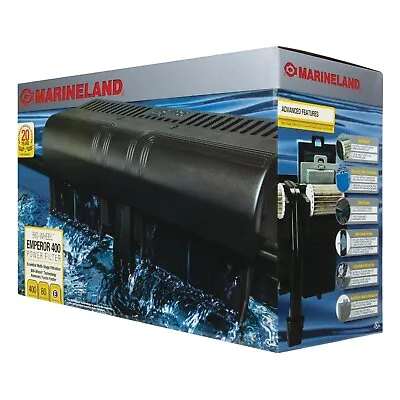 Aquarium Fish Tank Filter Marineland Emperor 400 Power 80 Gallons Bio Wheel New • $91.39