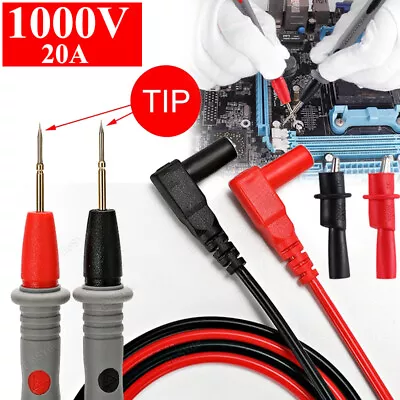 For Fluke Multimeter Test Lead Kit 4mm Banana Plug Probe Tip Alligator Clip • $6.86