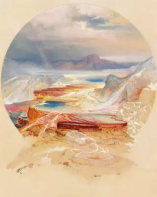 Minerva Terrace Yellowstone By Thomas Moran Art Print • $11.95