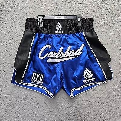 Carlsbad Kickboxing Club Muay Thai Shorts Mens Size Large Blue Black • $14.99