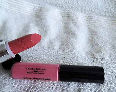£28 • Buy Laura Geller Duo Lipstick Rouge Audrey 4g & Lip Gloss Piazza Pink 5.5 Ml