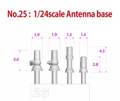 Model Factory Hiro Metal Rivets Series No.25 For 1/24 Antenna Base • $8.03