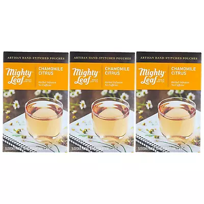 Mighty Leaf Tea Chamomile Citrus 15-Count Whole Leaf Pouches Pack Of 3 • $41.52