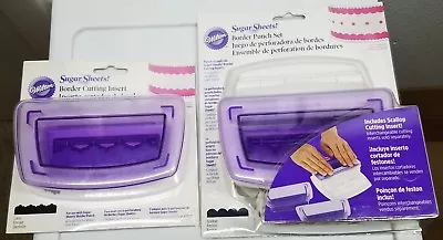 Wilton Sugar Sheets Border Punch Set With Insert + Lace Border Cutting Insert • £19.30