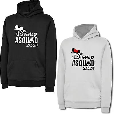 Disney Squad 2024 Pack Hoodie Mickey Mouse Minnie Mouse Disneyland Gift Hood Top • $23.98