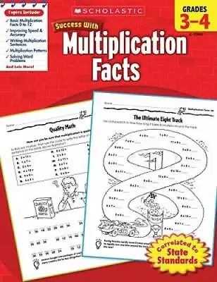 Scholastic Success With Multiplication Facts Grades 3-4 - Paperback - GOOD • $4.72