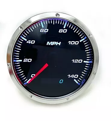 3-1/8  Speedometer Gauge Electronic Electric 0-140 MPH Dash Mount Car Motorcycle • $49.99