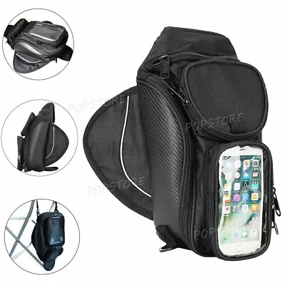 Universal Magnetic Motorcycle Oil Fuel Tank Bag Waterproof Pocket Saddlebag • $28.98