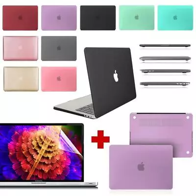 For Apple MacBook Pro 13'' 2016/2018/2020-Rubberized Case Cover+Screen Protector • £9.40