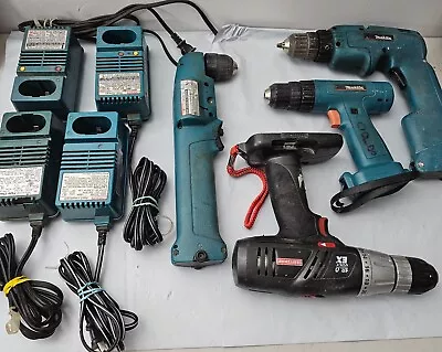 *For Parts* Makita Tool Lot 4 Chargers 3 Drills Craftsman Drill As Is Untested • $14.99