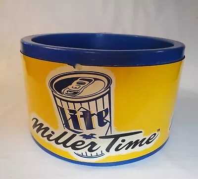 Rare Vintage Miller Lite Time Plastic Cooler Ice Tub Keg Chest Yellow Drain • $120.11