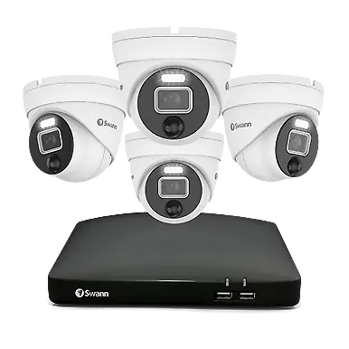 Swann 4 Camera 8 Channel 4K Ultra HD Indoor Outdoor Wired Surveillance DVR • $699.95