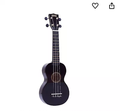 NEW Mahalo Rainbow Series MR1 Soprano Ukulele Black Gold Small With Case Boxed • $39.99