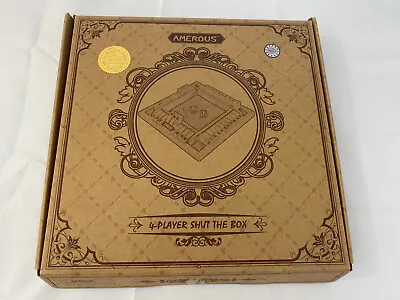 Amerous 4-Player Shut The Box Dice Game Classic 4 Sided Wooden Board Fast Ship • $21.21