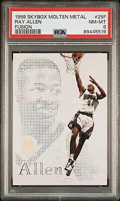 1998 Skybox Ray Allen Molten Metal Fusion Card #25f *graded Psa Nm-mt 8 *low Pop • $249.99