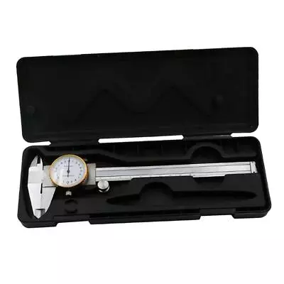 Vernier Dial Caliper 0-6In Stainless Steel Micrometer Thickness Gauge W/ Box • $22.79