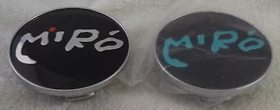 Miro Wheels Chrome / Black Custom Wheel Center Cap Set Of 2 # C-098 • $75