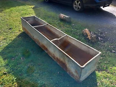 8ft Vintage Galvanized Farm Water Trough/ Planter. Two Available  • £120