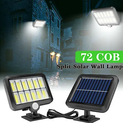 $16.12 • Buy 72 COB Split Solar LED Wall Lamp Garage Light Yard Outdoor Human Body Induction