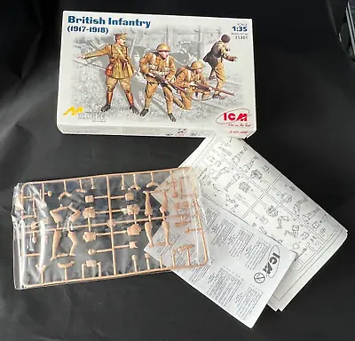 ICM 1/35 WWI British Infantry 1917-1918 Plastic Model Figure Kit • $13.99