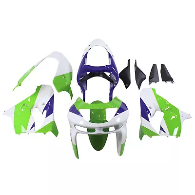 Green White Fairings For 1998 1999 Kawasaki Ninja ZX9R 98 Injection Bodywork Kit • $389.95