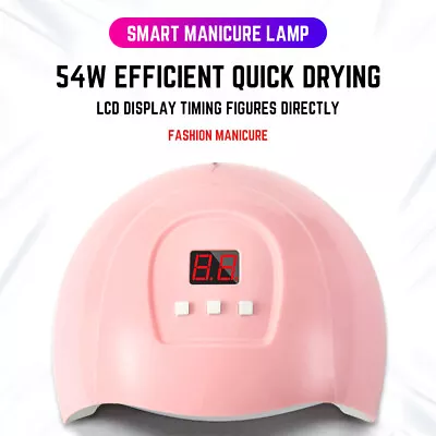 54W Nail Polish Dryer 18Led UV LED Lamp Acrylic Gel CuringLight Manicure Timer↑ • $18.59