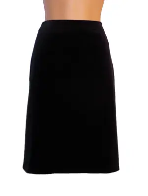 J. Crew Pencil Skirt Knee Length Black Velvet Lined Size 2 New Without Tags • $21