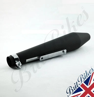 £75.20 • Buy Universal Black Short 19  Hooligan Style Megaphone Motorbike Exhaust Silencer
