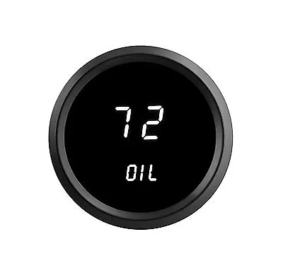 Universal 2 1/16  Digital Oil Pressure Gauge White LEDs Black Bezel USA Made • $43.16