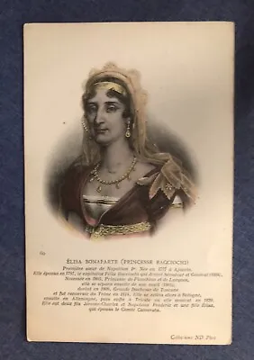 Vintage Postcard. Elisa Bonaparte. French Series Of Cards.    (AA) • £2