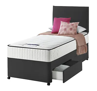 Single Divan Bed Set 3FT Drawer Option With Mattress For Kids Adults & Children • £124.72