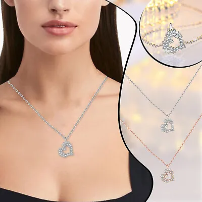 $15.61 • Buy Love Heart Necklace Women's Clavicle Valentines Day Gifts For Her Jewelry Set