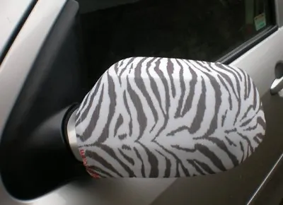 £3.95 • Buy Car Wing Mirror Socks Flags, Covers, Flag-ups! - Zebra Stripe