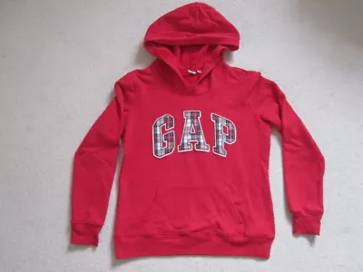 GAP Red Tartan Hoody Logo Tartan Size XS Approx UK Size 8 USED • £1.49