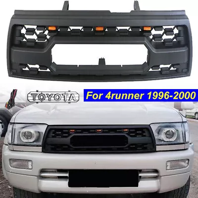 Front Grille For 1996-2000 Toyota 4Runner Mesh Grill W/Letter W/LEDs Matte Black • $189.95