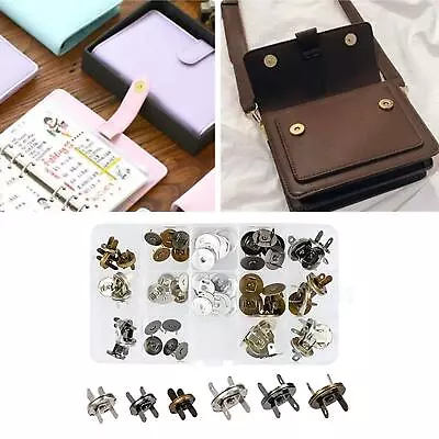 30x Snap Clasp Fastener Buttons Closures Purse DIY Craft • $14.40