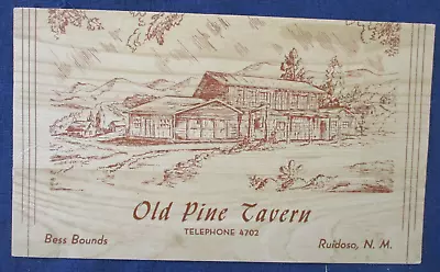 1940s Ruidoso New Mexico Old Pine Tavern Bess Bounds Advertising Postcard • $4.99