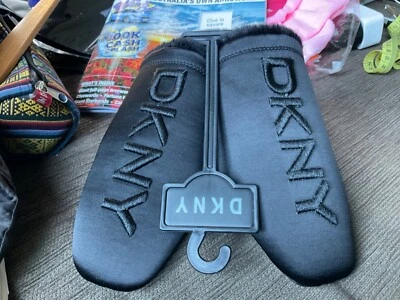 $32.90 • Buy Plush DKNY BLACK SLIP-ONs Size 7 Brand New No Box Unwanted Gift