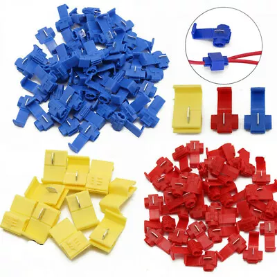 150/50pcs T-taps Wire Connector Quick Splice Red And Blue Spade Crimp Terminals • $8.75